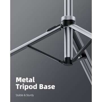 Weilisi Metal Tripod for iPhone, 67" Tall Tripod for Phone with 360° Ballhead, Stable for iPhone Tripod with Remote, Phone Tripod for Video Recording for iPhone 15 Pro Max 14 13 12 Pro Max