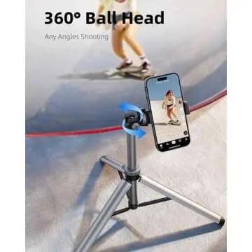 Weilisi Metal Tripod for iPhone - 67" Tall with Remote