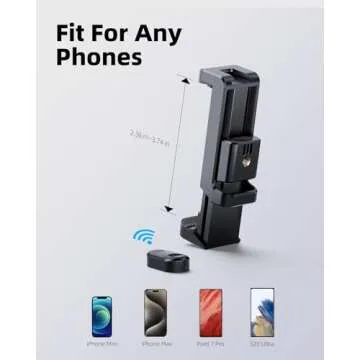 Weilisi Metal Tripod for iPhone - 67" Tall with Remote