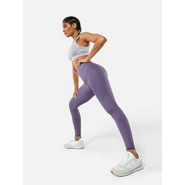 Fanka Women's High Waisted Reversible Compression Leggings