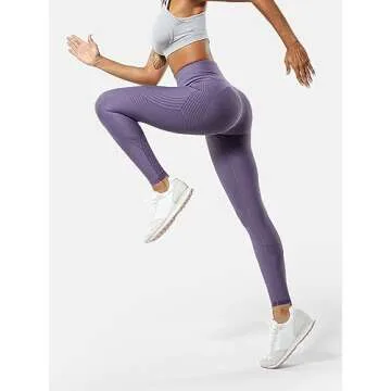 Fanka Women's High Waisted Reversible Compression Leggings