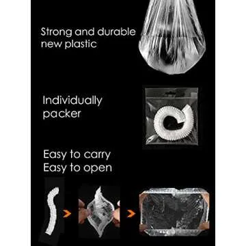 10Pcs Disposable Large Shower Cap for Long Braids Women XL Oversized Disposable Plastic Shower Cap for Long Dreadlocks Processing Cap for Locs Big Plastic Shower Cap for Black Women Hair Treatment