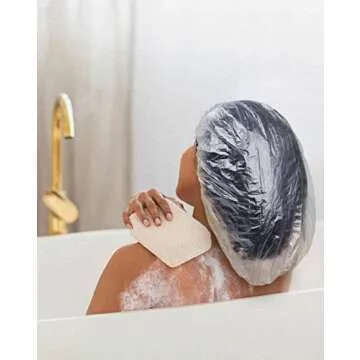 10Pcs Disposable Large Shower Cap for Long Braids Women XL Oversized Disposable Plastic Shower Cap for Long Dreadlocks Processing Cap for Locs Big Plastic Shower Cap for Black Women Hair Treatment