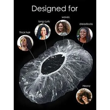 10Pcs Disposable Large Shower Cap for Long Braids Women XL Oversized Disposable Plastic Shower Cap for Long Dreadlocks Processing Cap for Locs Big Plastic Shower Cap for Black Women Hair Treatment