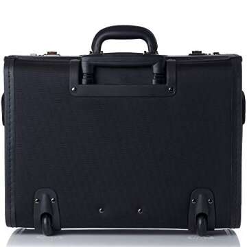 Alpine Swiss Rolling 17" Laptop Briefcase on Wheels Attache Lawyers Case Legal Size Black