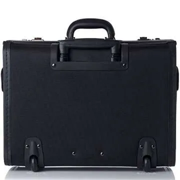 Alpine Swiss Rolling 17" Laptop Briefcase on Wheels Attache Lawyers Case Legal Size Black