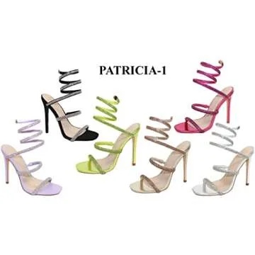 Bonnibel Rhinestone Spiral High Heels for Elegant Events