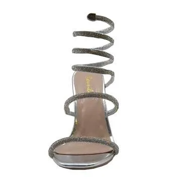 Bonnibel Rhinestone Spiral High Heels for Elegant Events