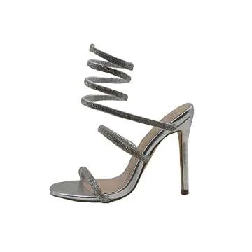 Bonnibel Rhinestone Spiral High Heels for Elegant Events
