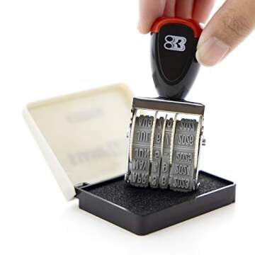 BAZIC Date Stamp & Ink Pad for Office Use