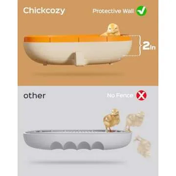 [2024 Upgrade] 25 Egg Incubator, Automatic Egg Turner with Thermometer Seat and Humidity Control, Egg Candler, 360° View with Clear Window, Incubators for Hatching Chicks (Sunlit Orange)