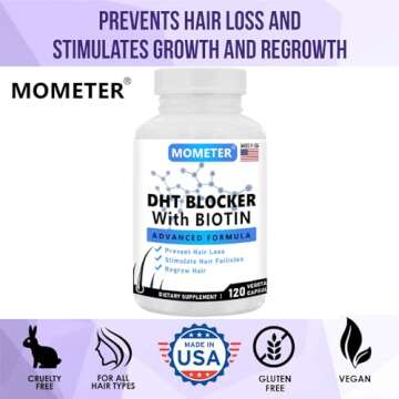 DHT Blocker Hair Growth Vitamins for Women & Men 120 Caps
