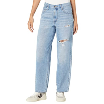 Levi's® Premium Baggy Dad Jeans for Women – 90s Vibe – Mid Rise Fit – Blended Cotton – Five...