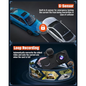 3 Channel 4K Dash Cam 24H Parking Monitor Built-in 32GB Card