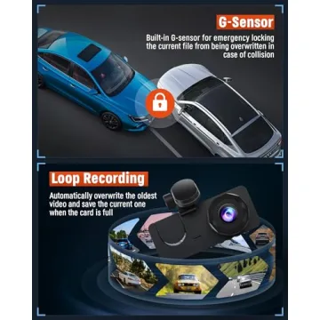 3 Channel 4K Dash Cam 24H Parking Monitor Built-in 32GB Card