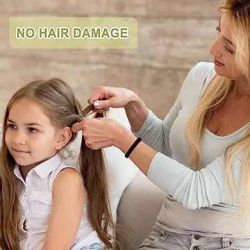 [140 PCS] Black Hair Ties, Seamless Cotton Hair Bands for Women Girls, Elastic Soft Ponytail Holders, No Damage Stretchy Hair Tie for Thick Heavy Curly Hair