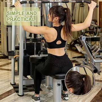 [140 PCS] Black Hair Ties, Seamless Cotton Hair Bands for Women Girls, Elastic Soft Ponytail Holders, No Damage Stretchy Hair Tie for Thick Heavy Curly Hair