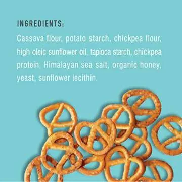 FitJoy Gluten Free Pretzels, Sea Salt Twists, Grain Free, 5 Ounce Bags, 4 Pack