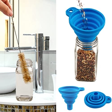 TUZAZO 24 Glass Spice Jars with Labels and Funnel