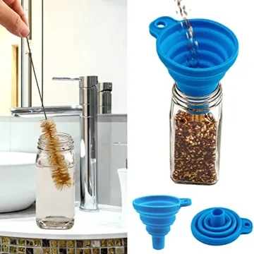 TUZAZO 24 Glass Spice Jars with Labels and Funnel