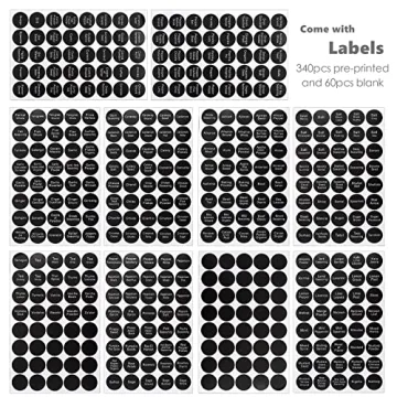 TUZAZO 24 Glass Spice Jars with Labels and Funnel