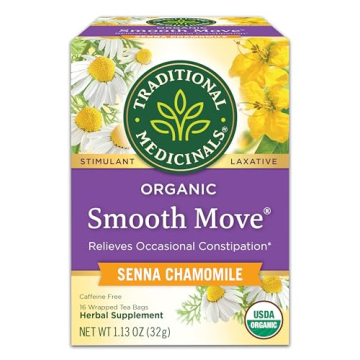 Traditional Medicinals Organic Smooth Move Chamomile Tea - 16 Tea Bags for Digestive Health