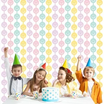 Tellingyou 2 Set Smile Face Foil Curtain for Parties