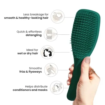 Tangle Teezer Hairbrush for Wet & Dry Hair - Emerald Green