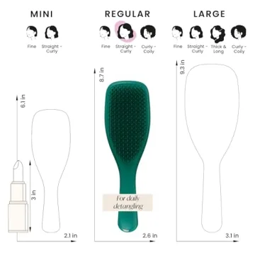 Tangle Teezer Hairbrush for Wet & Dry Hair - Emerald Green