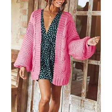 Stylish Remikstyt Women's Chunky Open Front Cardigan
