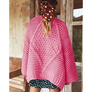 Stylish Remikstyt Women's Chunky Open Front Cardigan