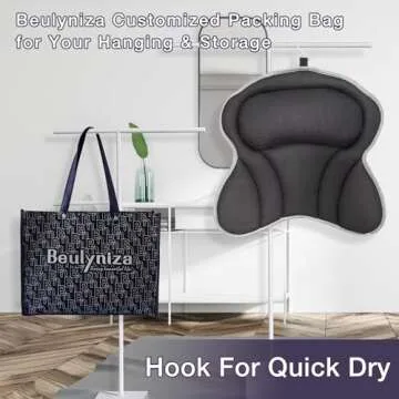 Bath Pillow - Ergonomic Bath Pillows for Tub Neck and Back Support, Bathtub Pillow with Powerful Suction Cups, Quick Dry & Ultra Soft 4D Mesh Tub Pillow for Bath, Bath Cushion