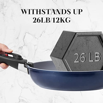 ROCKURWOK Non-Stick Cookware Set with Removable Handle