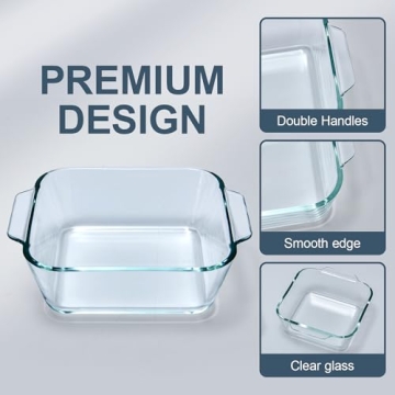 Small Glass Casserole Dishes 2 Pack for Individual Meals