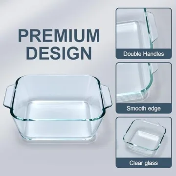 Small Glass Casserole Dishes 2 Pack for Individual Meals
