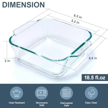 Small Glass Casserole Dishes 2 Pack for Individual Meals