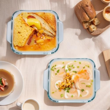 Small Glass Casserole Dishes 2 Pack for Individual Meals