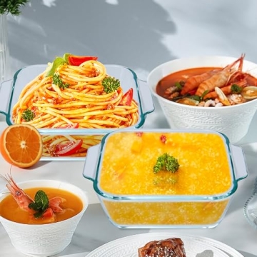 Small Glass Casserole Dishes 2 Pack for Individual Meals