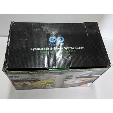 CyanLoops 5-Blade Spiralizer Bundle (Bonus items include - 4 Graters, 1 Ceramic Peeler, 1 Ceramic Knife) - Cut & Slice Fruits or Vegetables for Low Carb & Healthy Kitchen, Strongest-and-Heaviest Duty