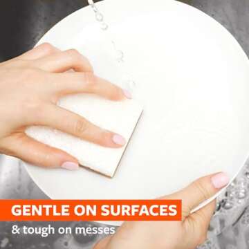 Full Circle in a Nutshell Walnut Scrubber Sponges – Pack of 6 – Powerful, Non-Scratch Natural Sponges Made with Plant-Based & Recycled Materials