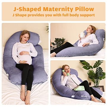 58 Inch U-Shaped Full Body Maternity Pillow for Pregnant Women