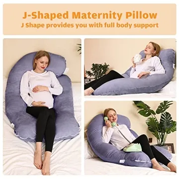 58 Inch U-Shaped Full Body Maternity Pillow for Pregnant Women