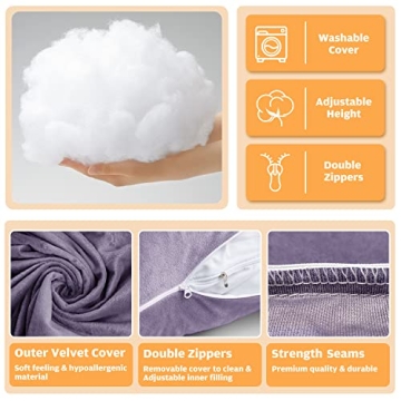 58 Inch U-Shaped Full Body Maternity Pillow for Pregnant Women