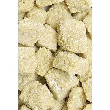 India Tree Brown Sugar Cubes, 1.1 Pound Jar, European Style Cane Sugar From Mauritius, Rough Cut Unr...