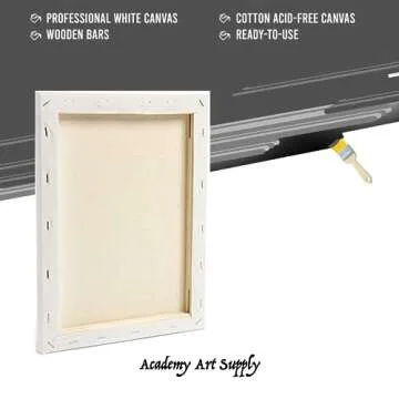 Academy Art Supply Bulk Canvas 7 Pack for Artists