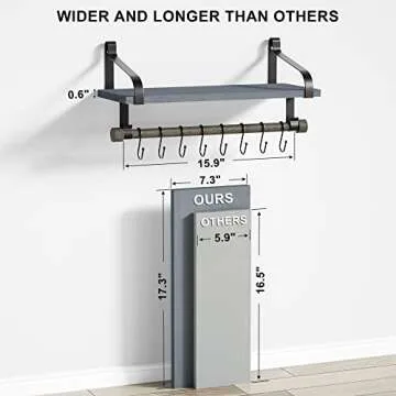 Rustic Love-KANKEI Wall Shelf for Kitchen & Bathroom Organization