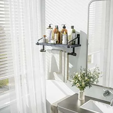 Rustic Love-KANKEI Wall Shelf for Kitchen & Bathroom Organization