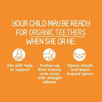 Happy Baby Organics Baby Snacks, Gentle Teething Wafers, Gluten Free & Vegan, Sweet Potato & Banana, 12 Count (Pack of 6)
