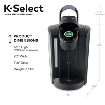 Keurig K-Select Coffee Maker Fast Quiet Strong Brew Matte Black