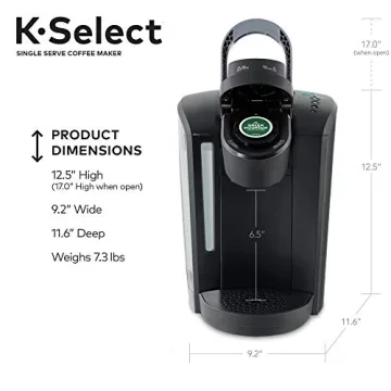 Keurig K-Select Coffee Maker Fast Quiet Strong Brew Matte Black